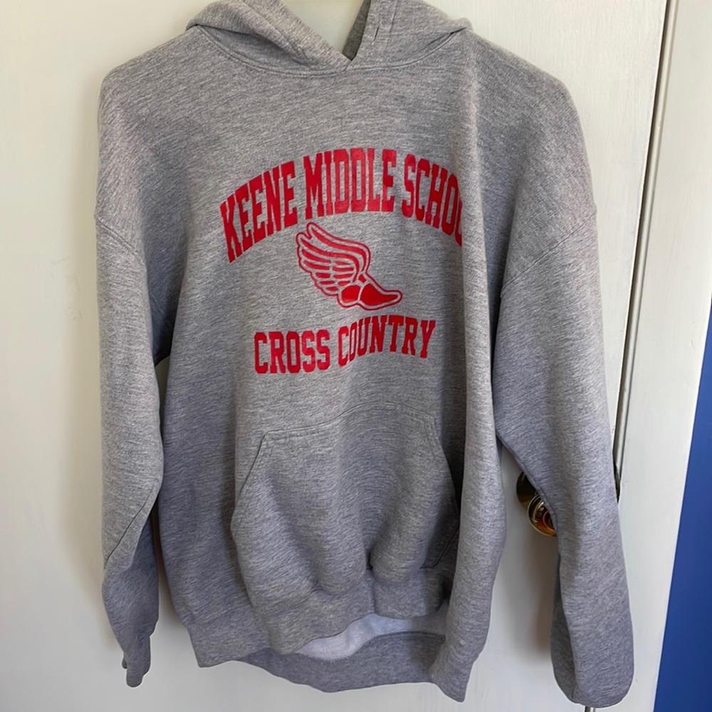 Cool vintage 2010s gray cross country sweatshirt